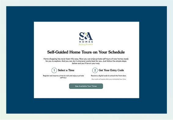 Screenshot of steps on our website to take a self-guided tour